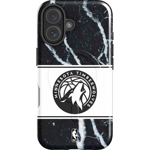 NBA Minnesota Timberwolves Marble iPhone 16 Plus Magsafe Impact Case
